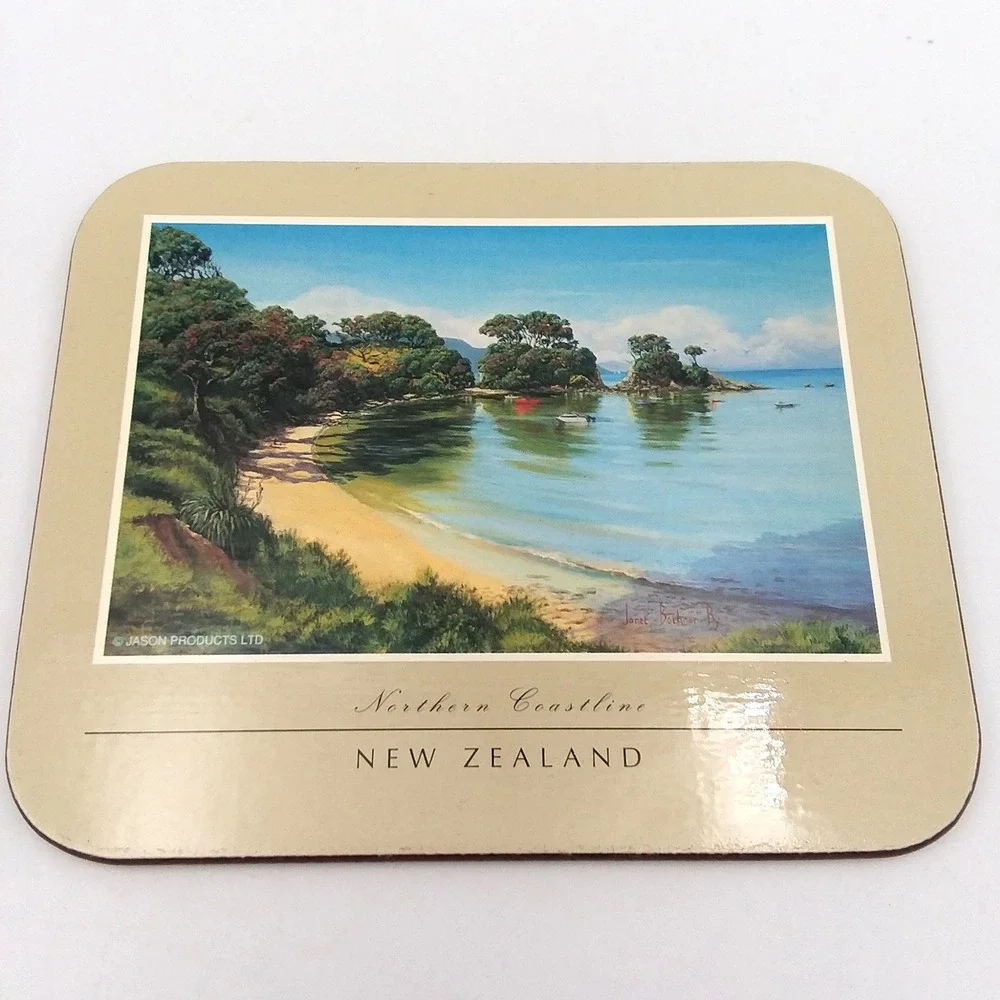 Jason Coasters Northern Coastline‎ New Zealand Cork Back Drink Coasters Set of 6